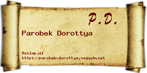 Parobek Dorottya névjegykártya